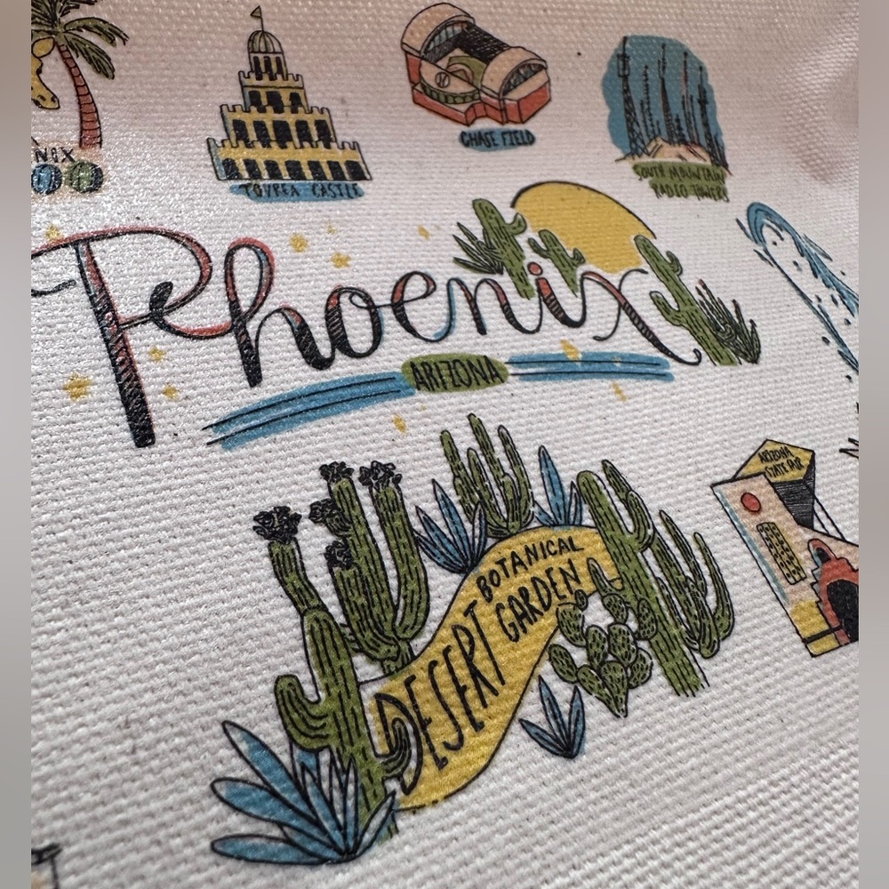 Phoenix zippered canvas pouch 10 by 6 inches